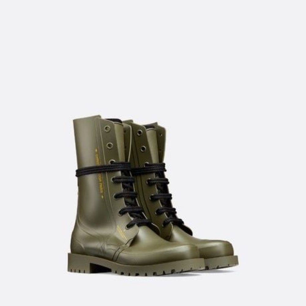 DIOR  Dior Camp Rubber Ankle Boot sz 5